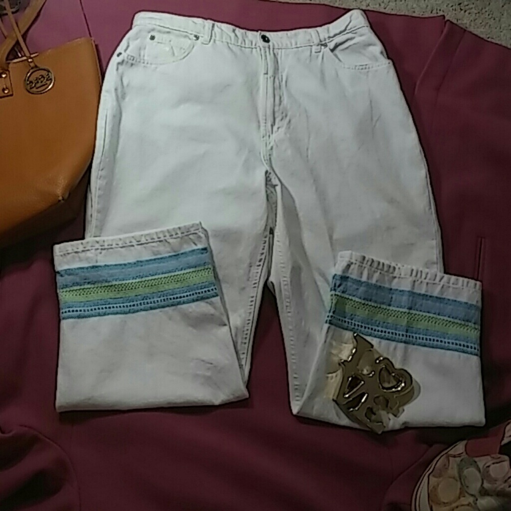 White Denim CAPRIS 100% Cotton 16